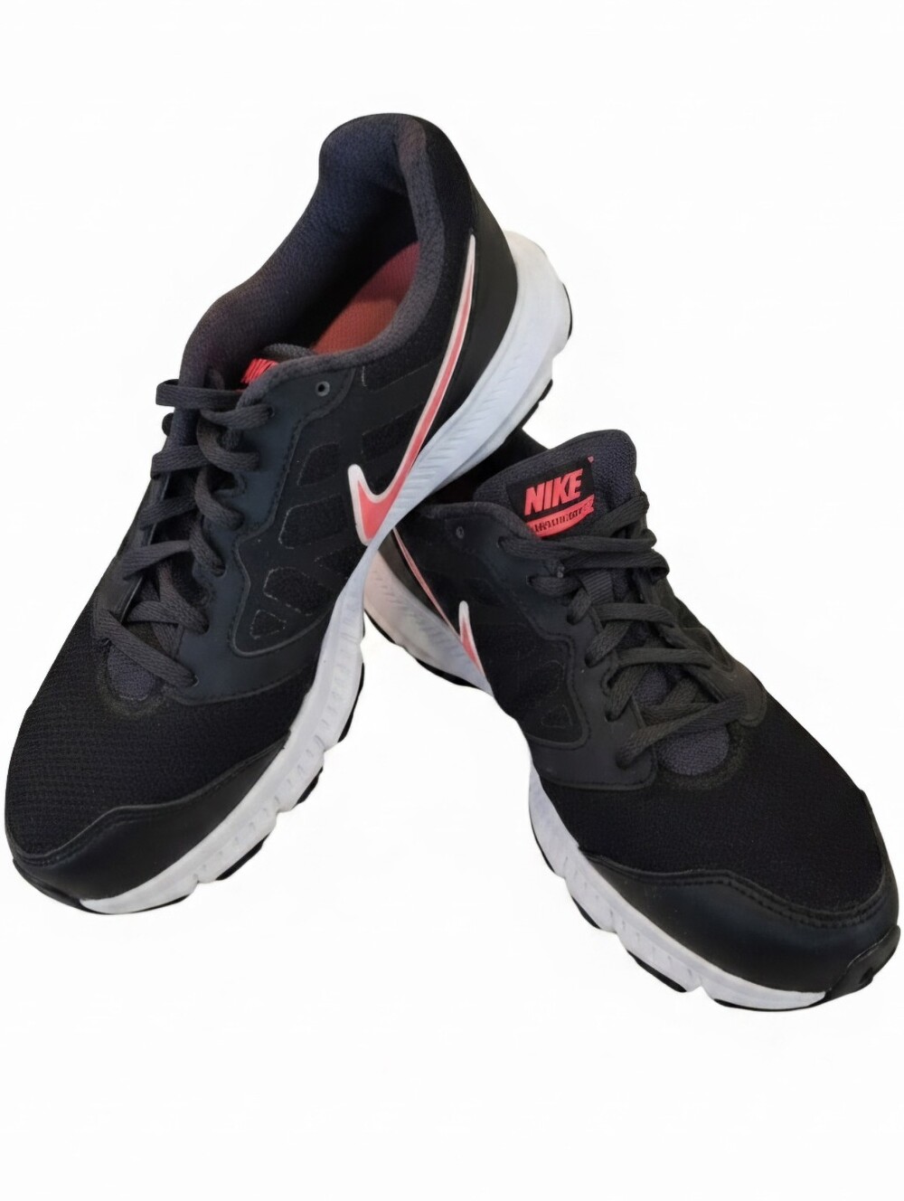 Nike Womens Downshifter 6 Black/Punch Ankle-High Leather Running Shoe SZ 8.5 EUC